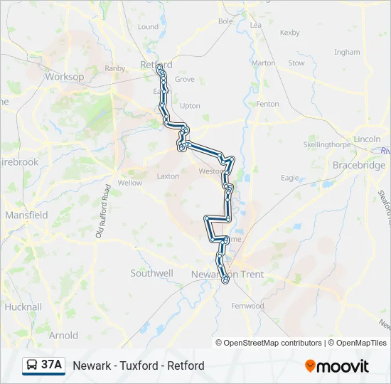 37A Bus Line Map