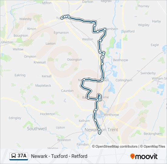 37A Bus Line Map