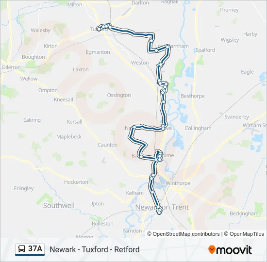 37A Bus Line Map