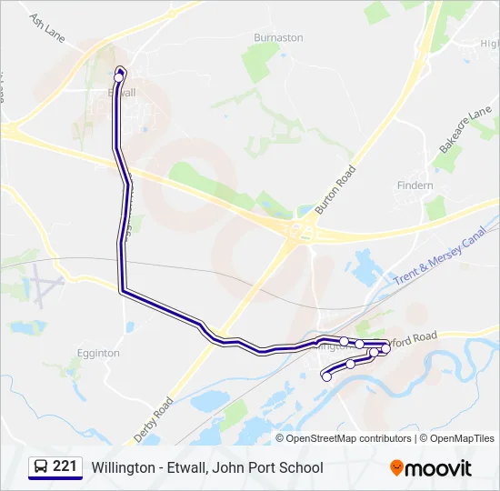221  Line Map