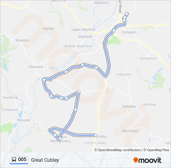 005 bus Line Map