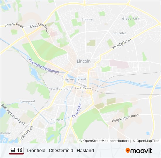 Bus 16 Route Map 16 Route: Schedules, Stops & Maps - Chesterfield (Updated)