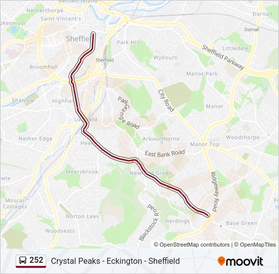 252 Bus Line Map
