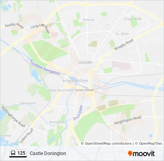 Bus 125 Route Map 125 Route: Schedules, Stops & Maps - Castle Donington (Updated)