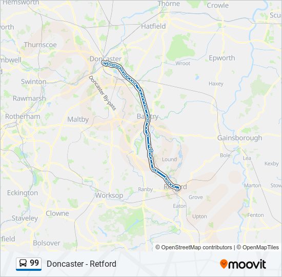 99 Route Schedules Stops Maps Retford Updated 