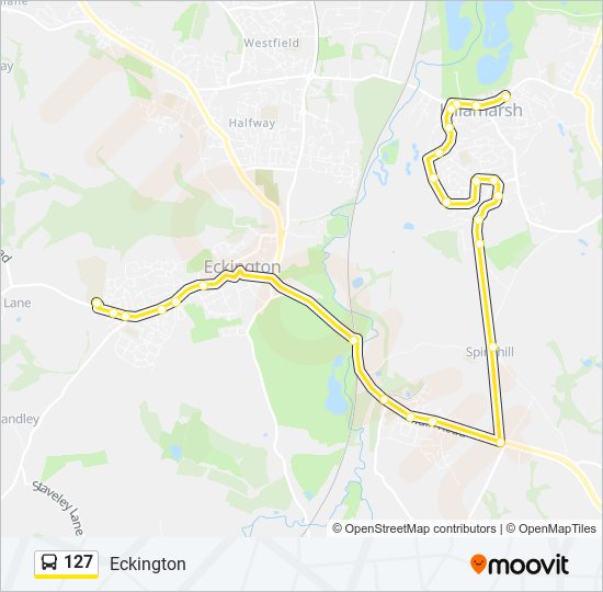 127 bus Line Map