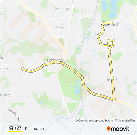 Bus 127 Route Map 127 Route: Schedules, Stops & Maps - Killamarsh (Updated)