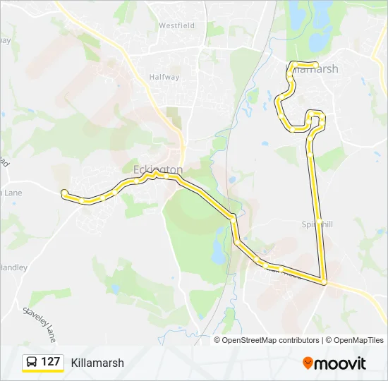 127 Bus Line Map