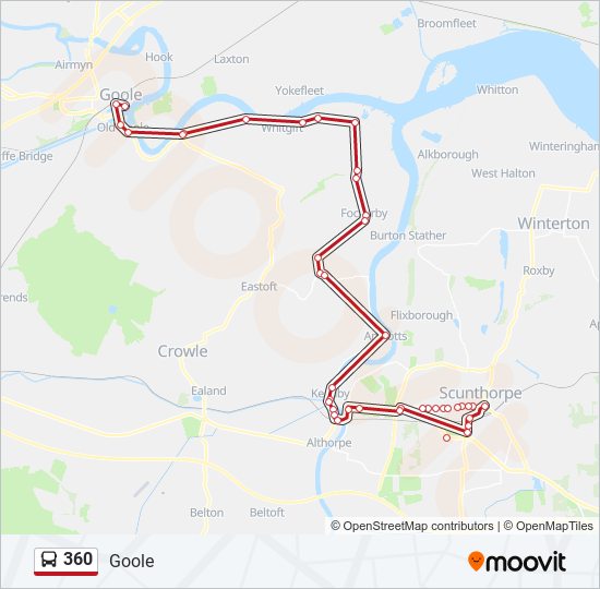 360 bus Line Map