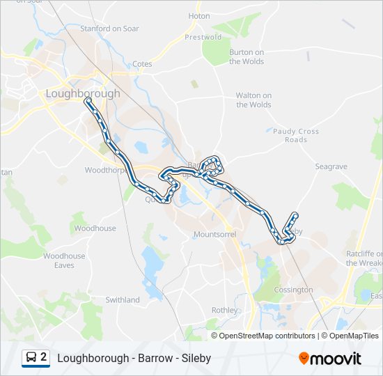 2 Bus Line Map