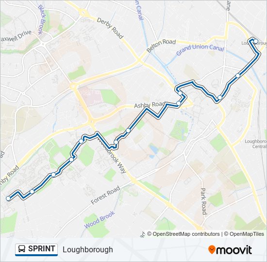 sprint Route: Schedules, Stops & Maps - Loughborough (Updated)