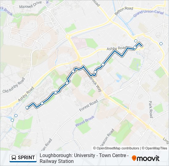 sprint Route: Schedules, Stops & Maps - Loughborough (Updated)