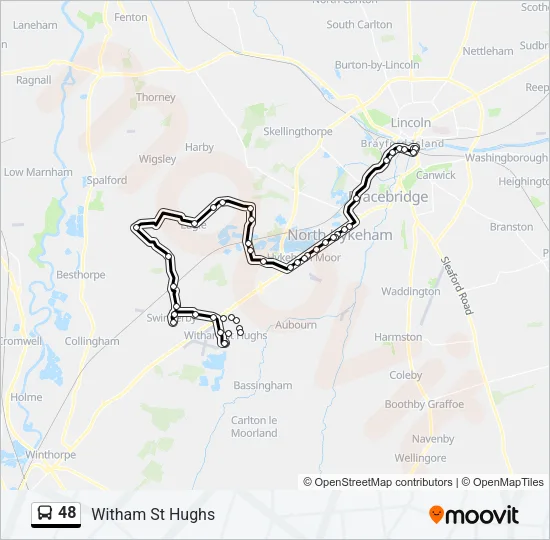 48 Bus Line Map