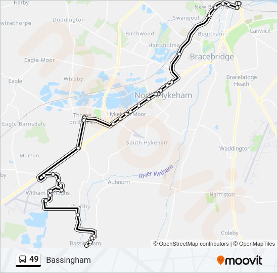 49 Bus Line Map
