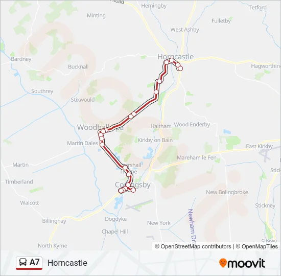 A7 Bus Line Map