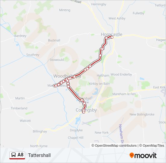 A8 Bus Line Map