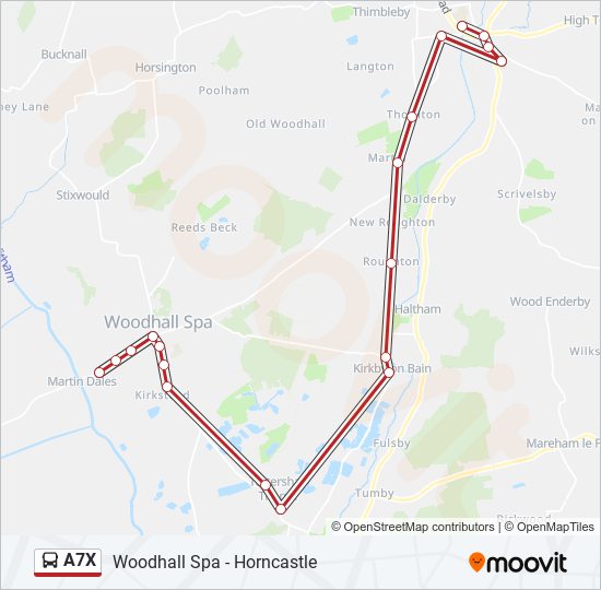 a7x Route Schedules, Stops & Maps Horncastle (Updated)