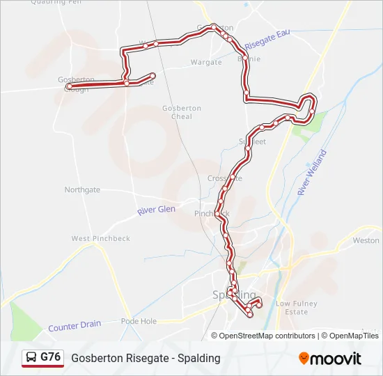 G76 Bus Line Map
