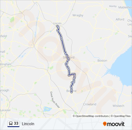 33 Bus Line Map