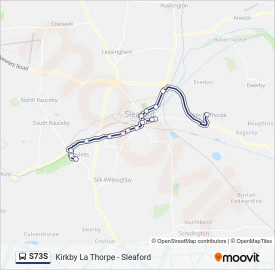 S73S Bus Line Map