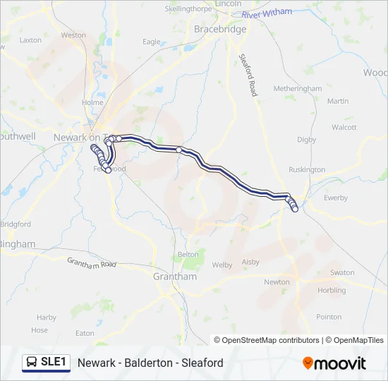 SLE1 Bus Line Map