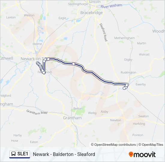 SLE1 Bus Line Map