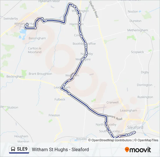 SLE9 Bus Line Map