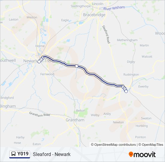 y019 Route Schedules, Stops & Maps Sleaford (Updated)
