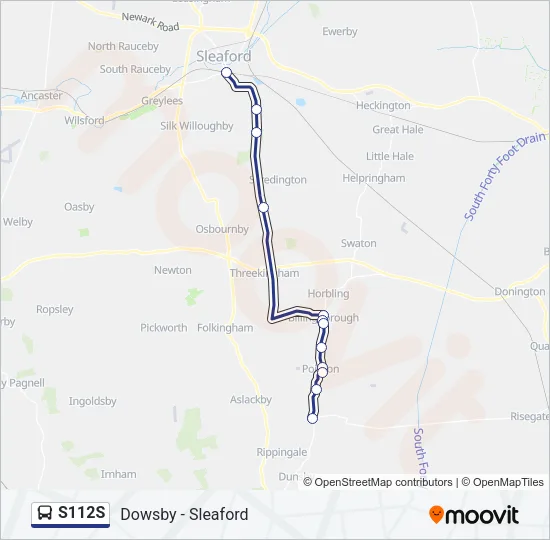 S112S Bus Line Map