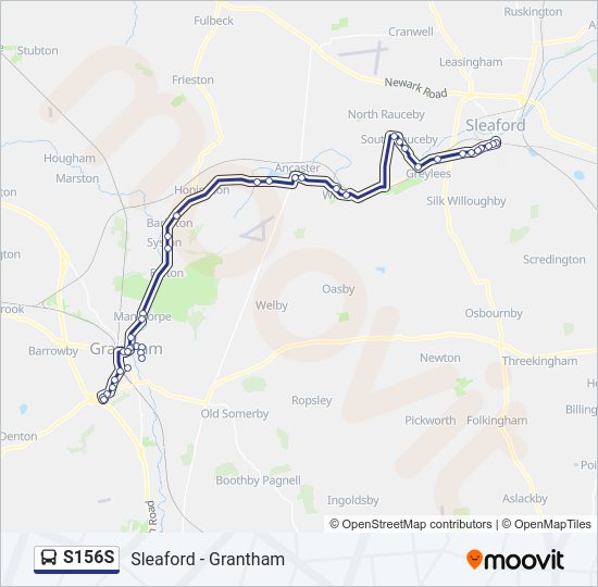 S156S Bus Line Map