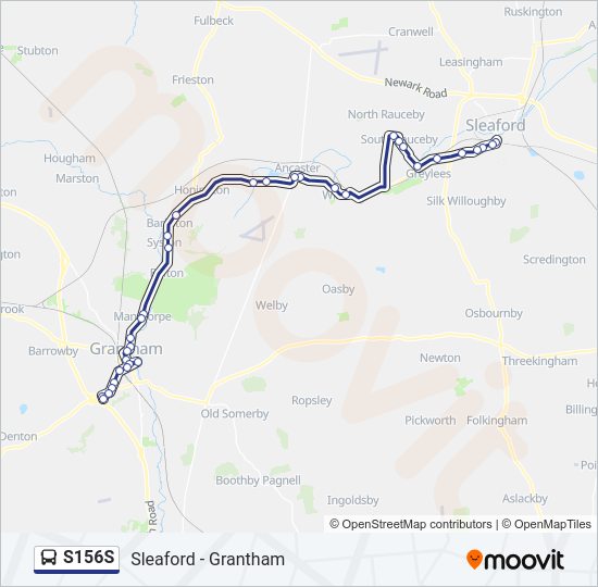 S156S Bus Line Map