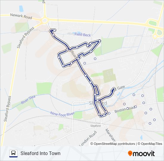 it1sleaford into town Route Schedules, Stops & Maps Sleaford (Updated)