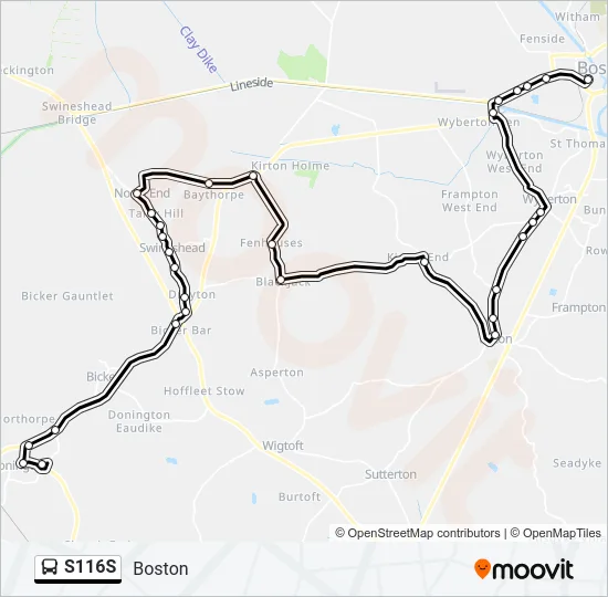 S116S Bus Line Map