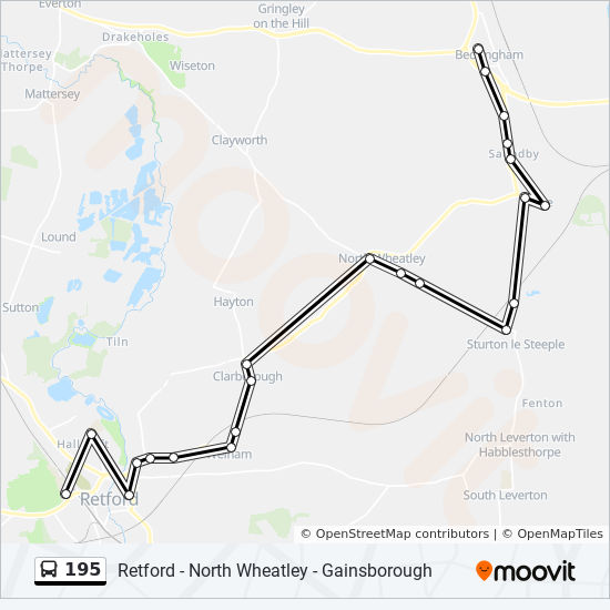 Bus 195 Route Map 195 Route: Schedules, Stops & Maps - Gainsborough (Updated)