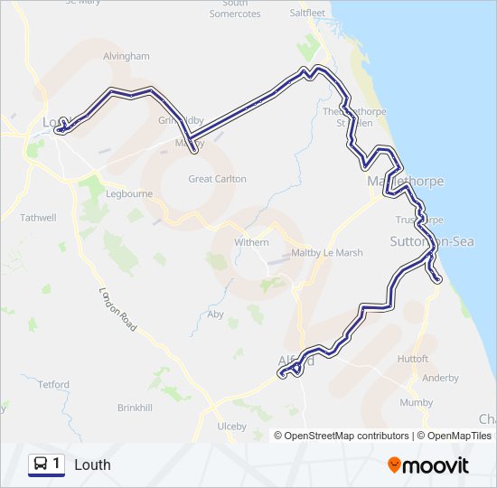 1 Bus Line Map