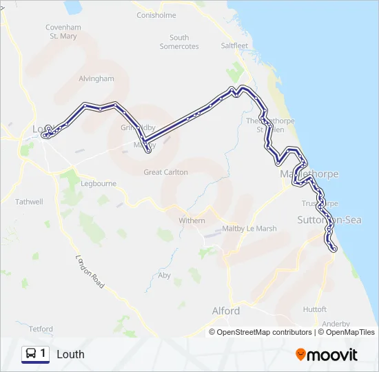 1 Bus Line Map