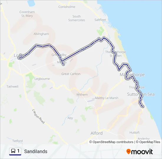 1 Bus Line Map