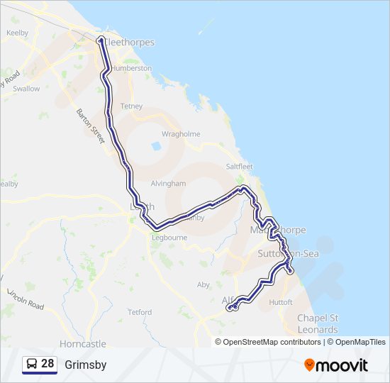 28 Bus Line Map