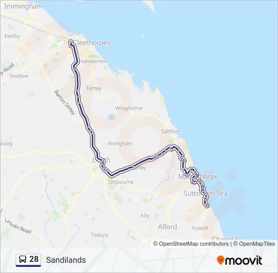 28 Bus Line Map