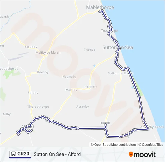 GR20 Bus Line Map