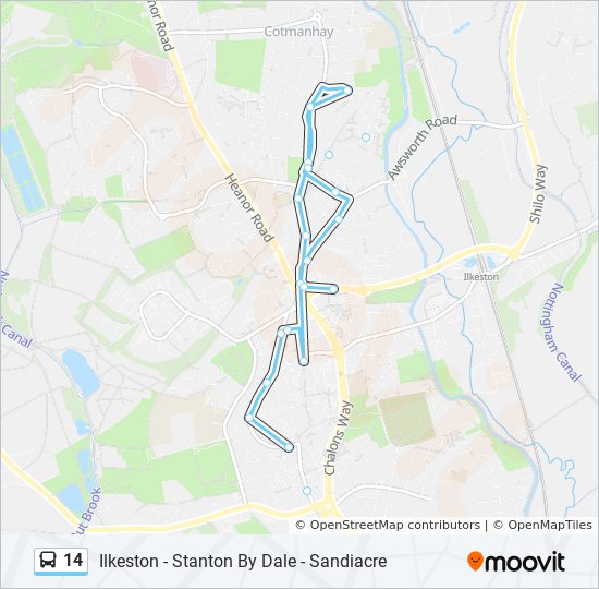 Bus Route Near Me Times 14 Route: Schedules, Stops & Maps - Ilkeston (Updated)