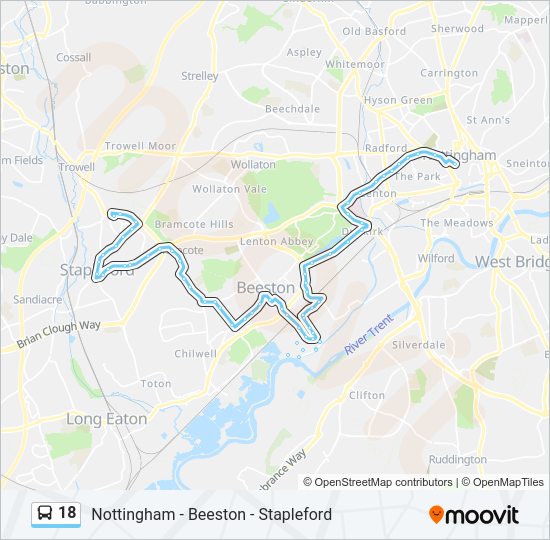18 Bus Line Map