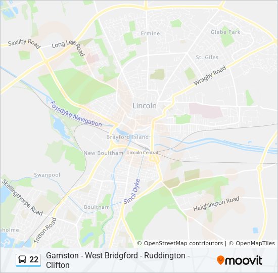 Bus 22 Route Map 22 Route: Schedules, Stops & Maps - Gamston (Updated)