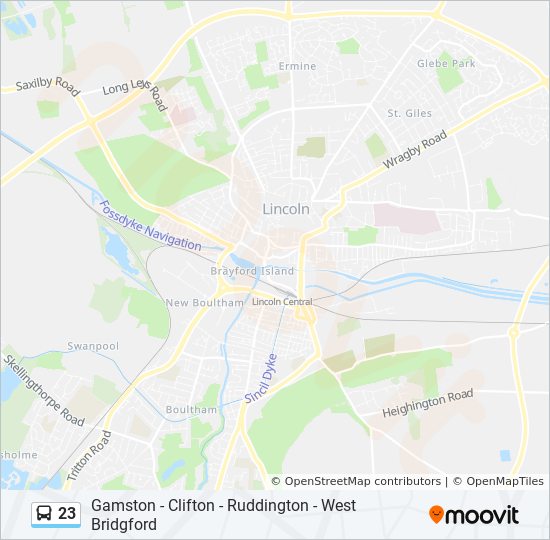 Bus 23 Route Map 23 Route: Schedules, Stops & Maps - Gamston (Updated)