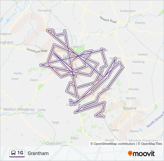 1G Bus Line Map