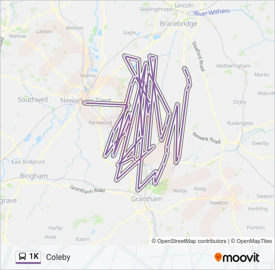 1K Bus Line Map