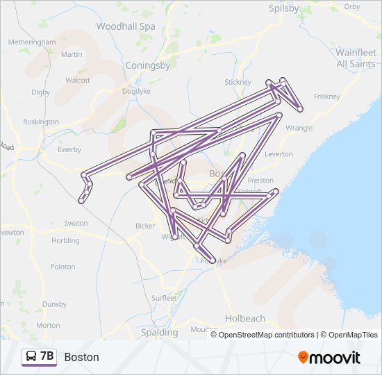 7B Bus Line Map
