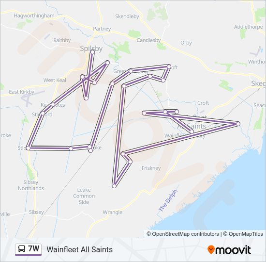 7W Bus Line Map