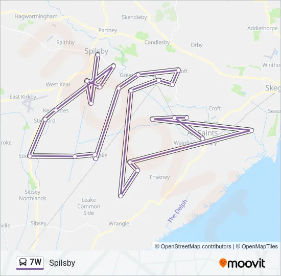 7W Bus Line Map