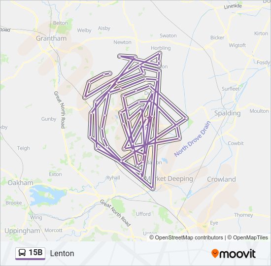 15B Bus Line Map